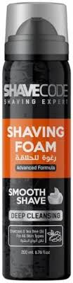 شيف كود فوم 200مل لجميع انواع البشرة بالفحم - Chief Code Activated Charcoal Shaving Foam - All Skin Types, 200ml