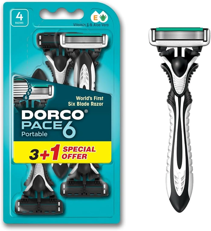 دوركو ماكينة حلاقة رجالى بريميوم 3+1ق بريميم - Dorco Men's Premium Disposable Razor - 3+1 Free Pack