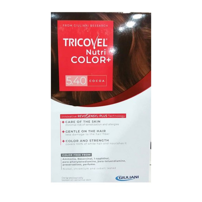 تريكوفيل صبغة كاكاو رقم 5.40 - Tricovel Nutri Color+ Permanent Hair Dye 5.40 Cocoa