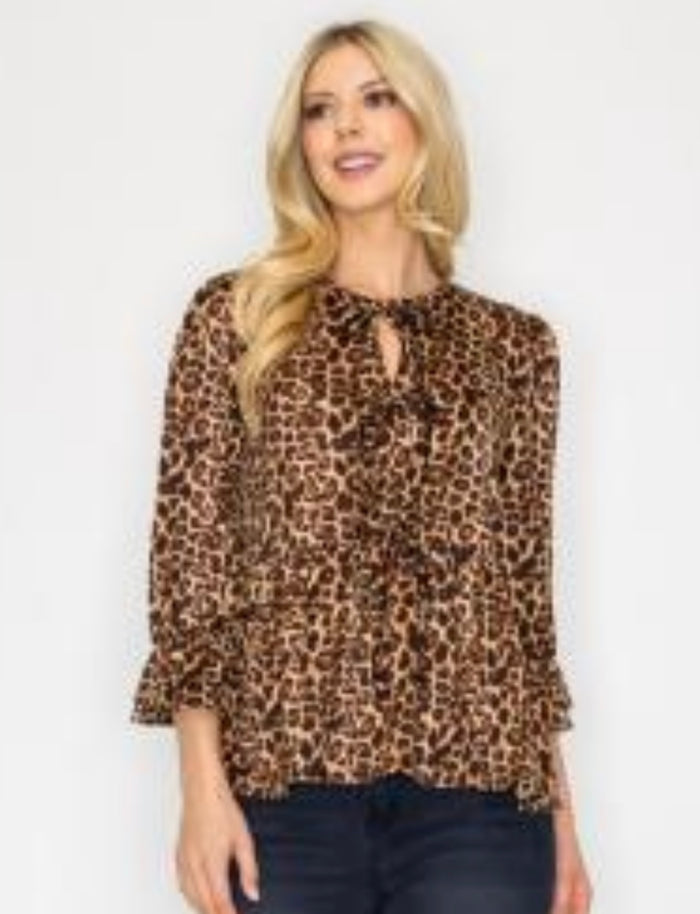 Animal Print Bow Tunic