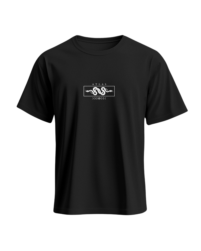 ATLAS - Minimalist Black T-Shirt