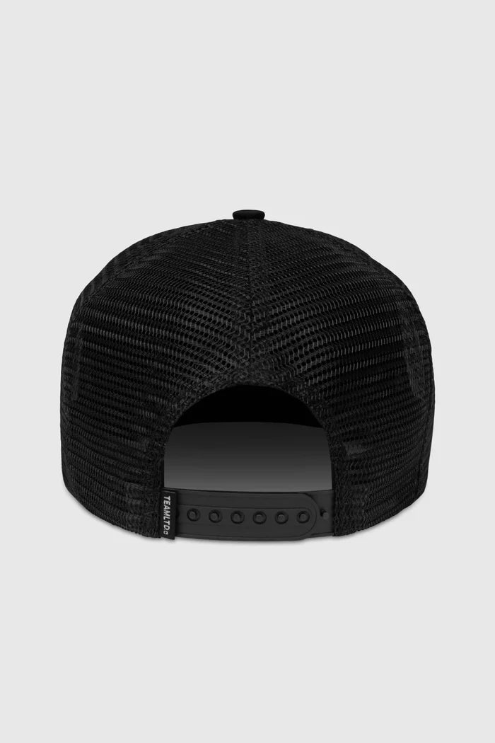 Black Logo Trucker Hats - Side