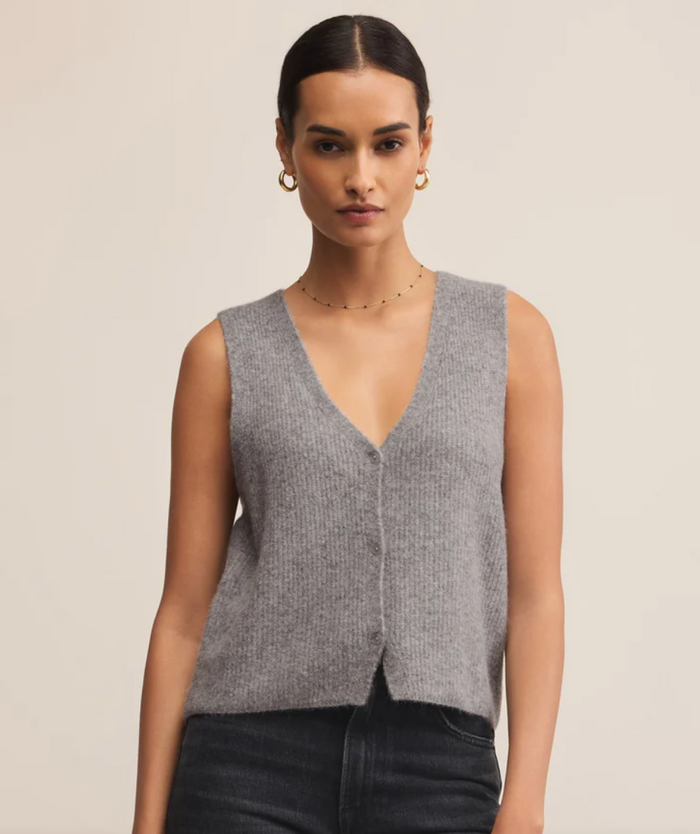Bryce Sweater Vest - Mid Heather Grey