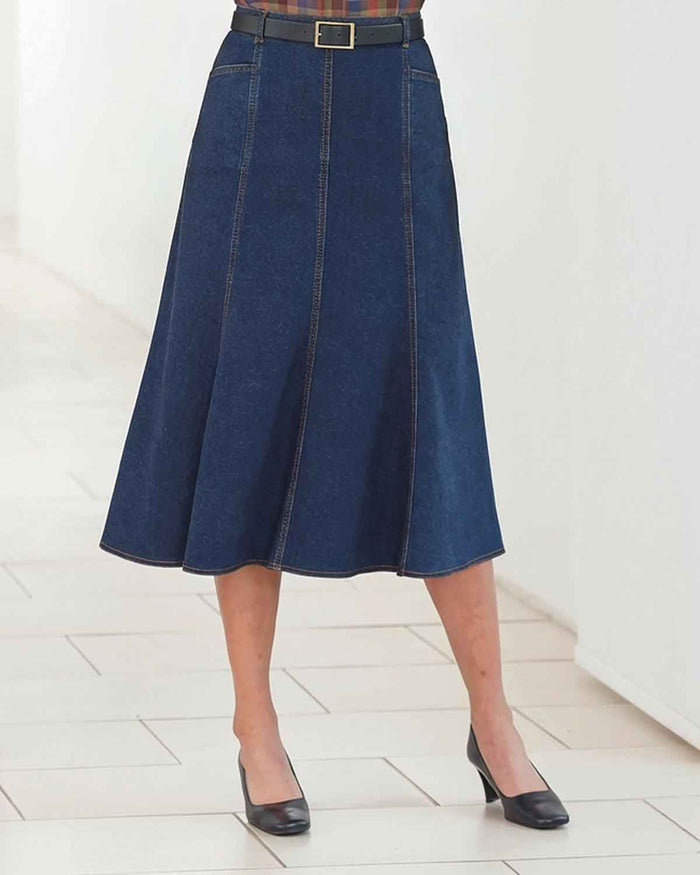 Denim Skirt - Blue - Image 3 - The Classic Boutique