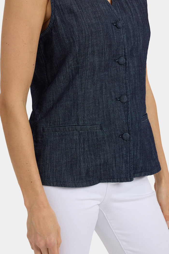 Denim Vest - Dark Indigo