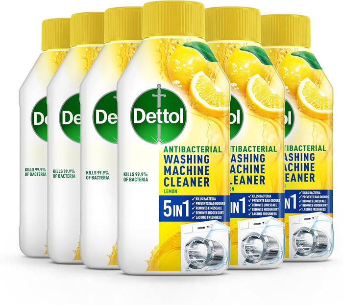 Dettol Washing machine cleaner 5 in 1 (lemon breeze) - 250ml - Shoppers-kart.com