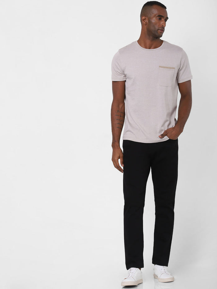 Ecru Crew Neck T-Shirt