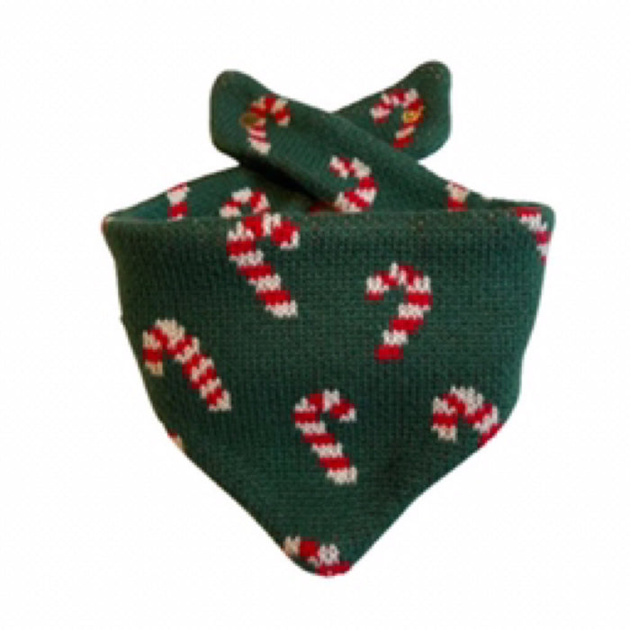 Foggy Dog-Candy Cane Knit Bandana