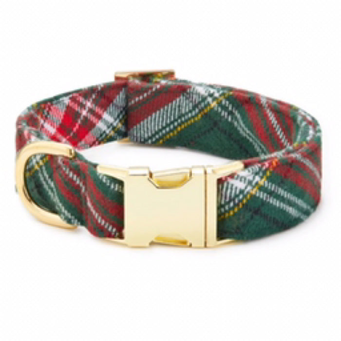 Foggy Dog-Holly Jolly Plaid Flannel Collar