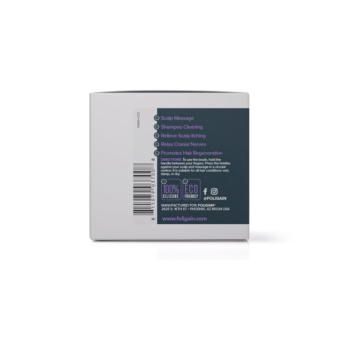 FOLIGAIN Scalp Therapy Exfoliator & Massager in Purple - FOLIGAIN