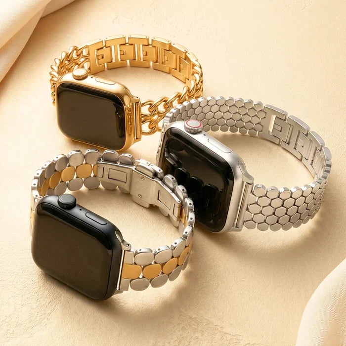 Gold Woven Luxury Apple Watch Strap