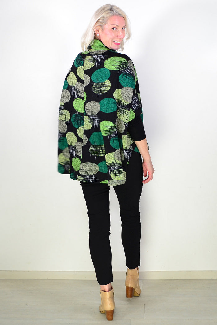 Green Spots Hi Low Tunic Jumper
