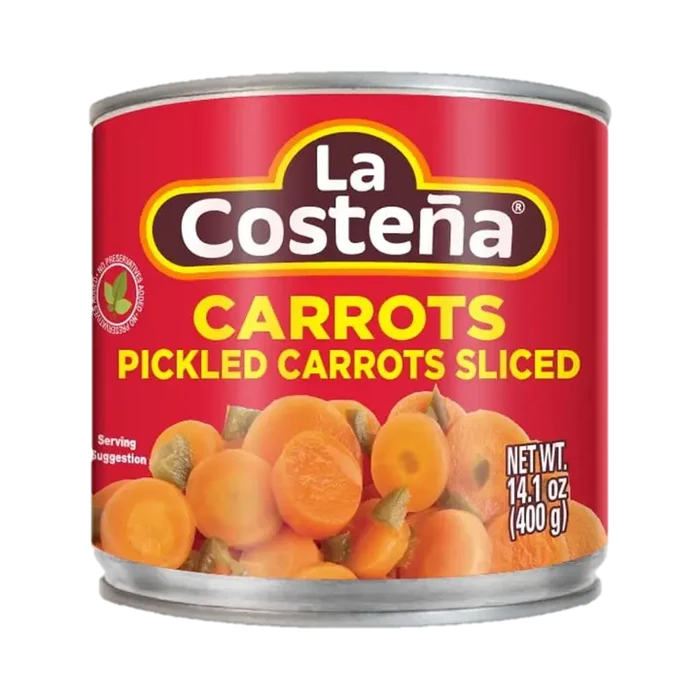 Wholesale La Costena Sliced Pickled Carrots Can 14.1oz - Perfect for Mexican cuisine. Available at Mexmax INC