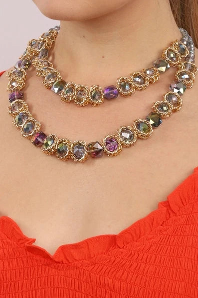 Multicolor Mae Statement Necklace - Born To Glam