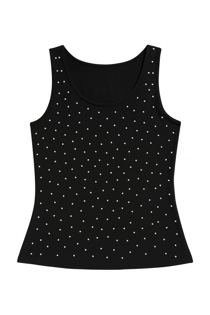 BTG_FLATLAY_CANDIDATE | black-polka-dot-embellished-top