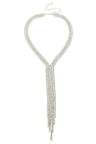 Silver Cascading Statement Necklace - Born To Glam