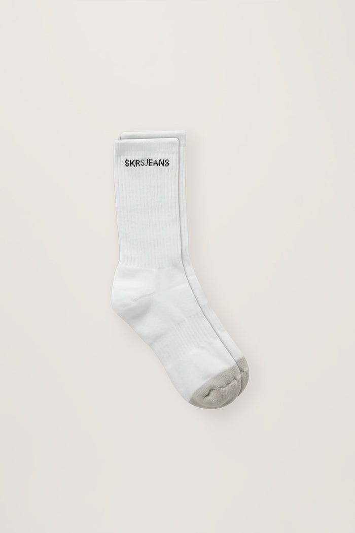 SKRS Classic Crew Socks in White