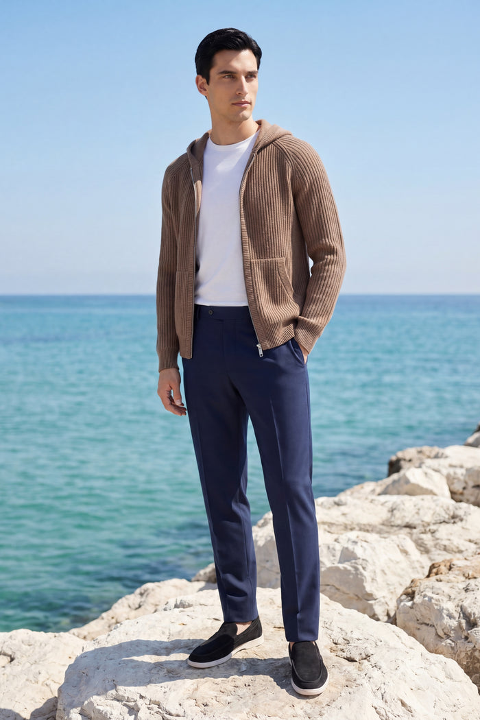 Sorrento Hooded Knit Brown