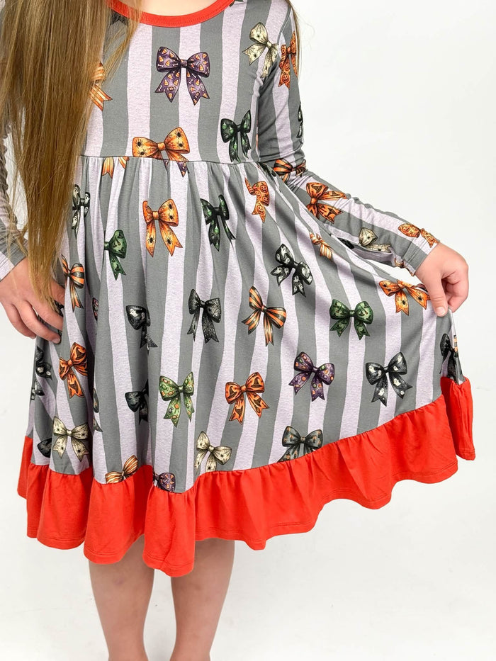 Spook & Sparkle Long Sleeve Twirl Dress