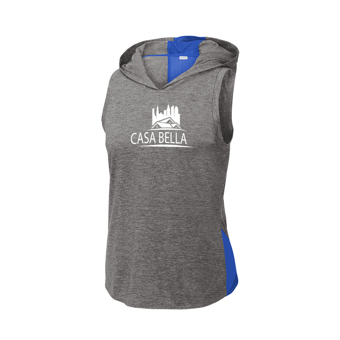 Sport-Tek® Women's PosiCharge ® Tri-Blend Wicking Draft Hoodie Tank, Printed