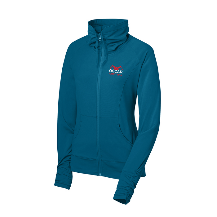 Sport-Tek® Women's Sport-Wick® Stretch Contrast Full-Zip Jacket, Printed