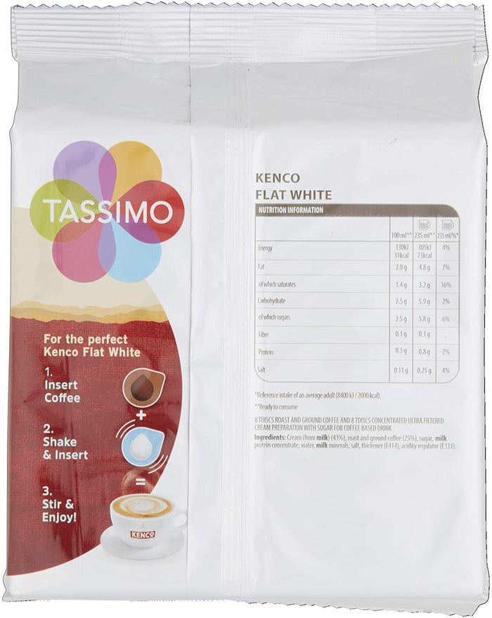 Tassimo Kenco Flat White (16 T Discs, 8 Servings) - Shoppers-kart.com