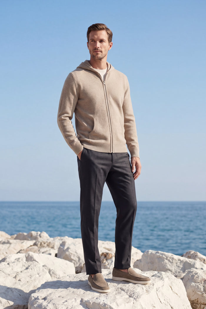 Tavole Hooded Zip Taupe