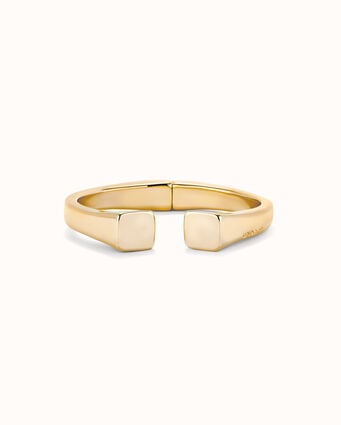 gold bracelet with square ends