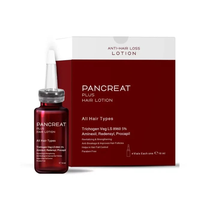 بانكريت بلس 10 مل 4 امبولات - Pancreat Plus Hair Lotion (4*10ml) Vials