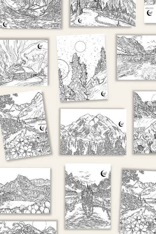 12 Coloring Pages // Digital Download