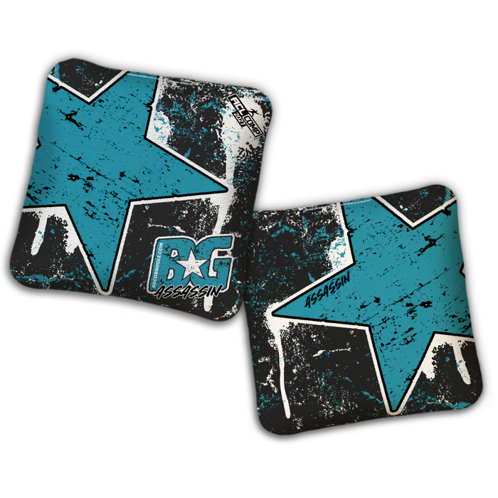 2027 BG Multiple Bag Models - "BATTLE STAR" - ACL Comp Stamped Cornhole Bags - SET OF 4 BAGS