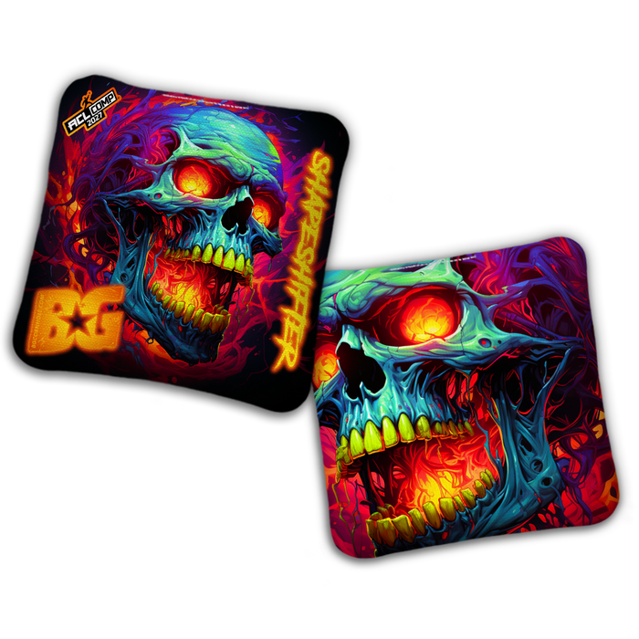 2027 BG Multiple Bag Models - "RAGE FLAME" - ACL Comp Stamped Cornhole Bags - SET OF 4 BAGS