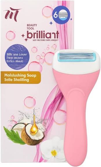 بريليانت ماكينة حلاقه حريمي 6 شفرة بجوز الهند - Brilliant 6-Blade Women's Disposable Razor with Coconut Infusion