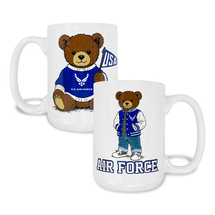 Air Force Teddy Bear 15oz Mug (White)