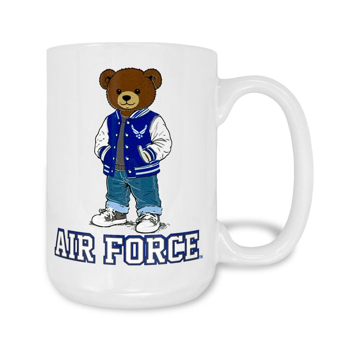 Air Force Teddy Bear 15oz Mug (White)