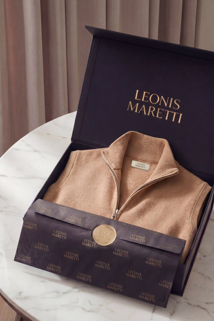 Alberto Merino Zip Vest Camel
