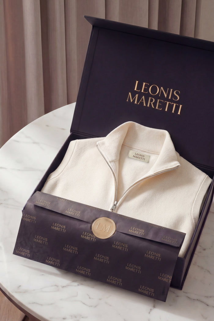 Alberto Merino Zip Vest Ivory