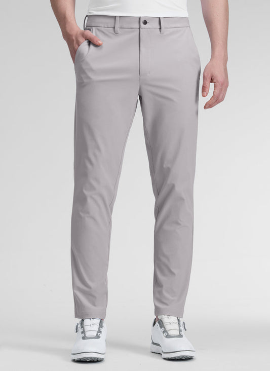 CRZ YOGA Mens Work Classic Fit All-Day Comfort Golf Pants Pockets 30'' Gull Gray