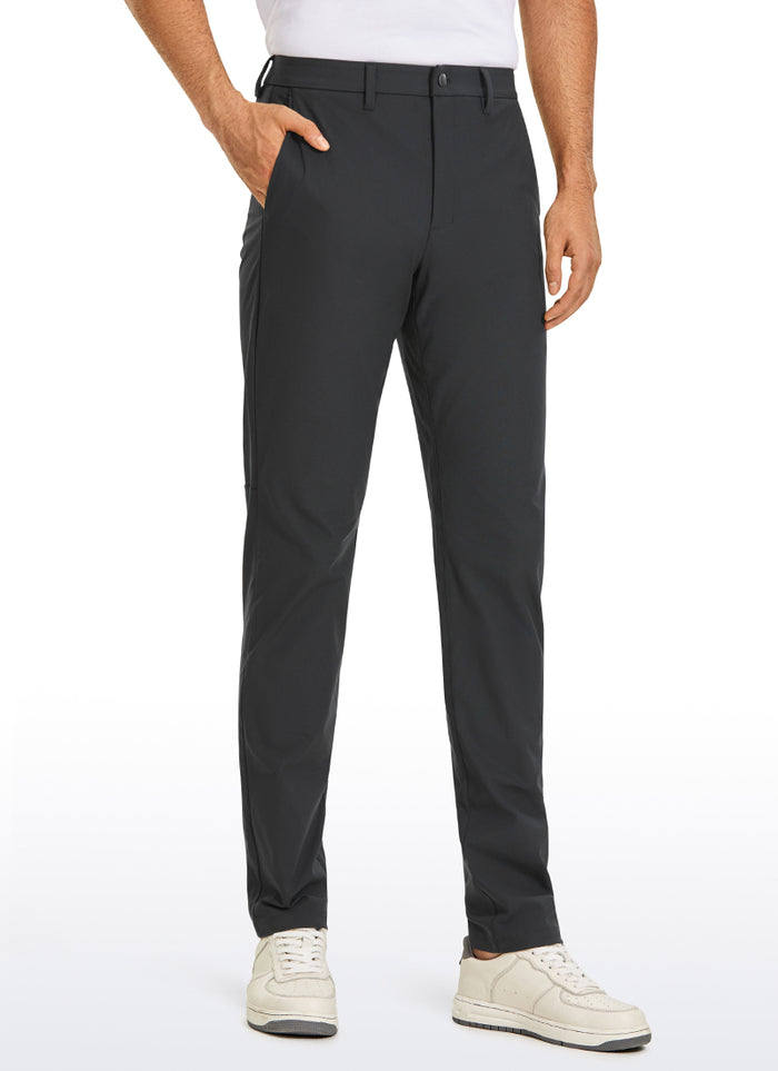CRZ YOGA Mens Work Classic Fit All-Day Comfort Golf Pants Pockets 34'' Ink Gray