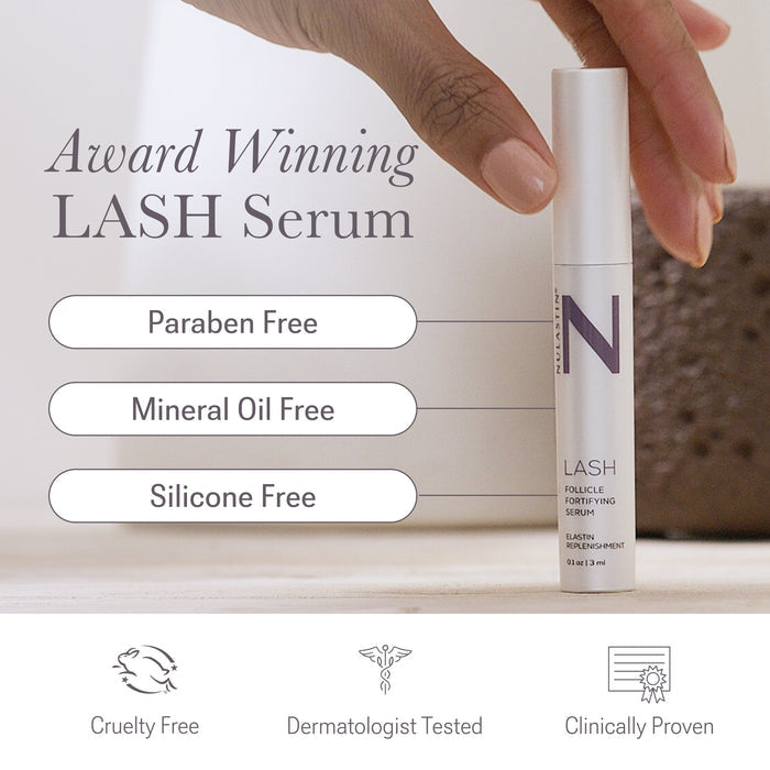 Front view of Lash Follicle Fortifying Serum 2-pack showing two serum tubes on a gray background