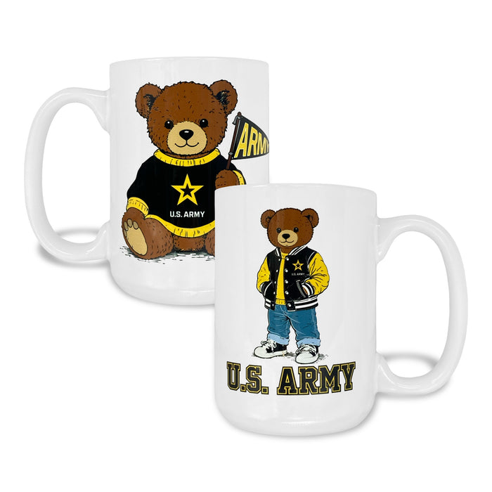 Army Teddy Bear 15oz Mug (White)