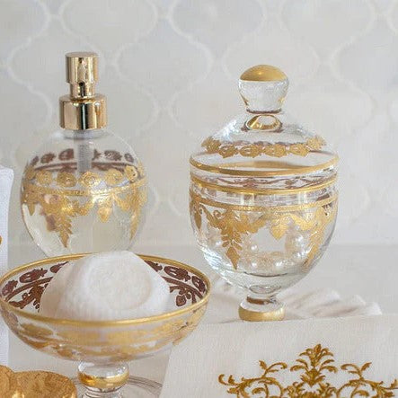 Arte Italica Vetro Gold Baroque Canister with Lid