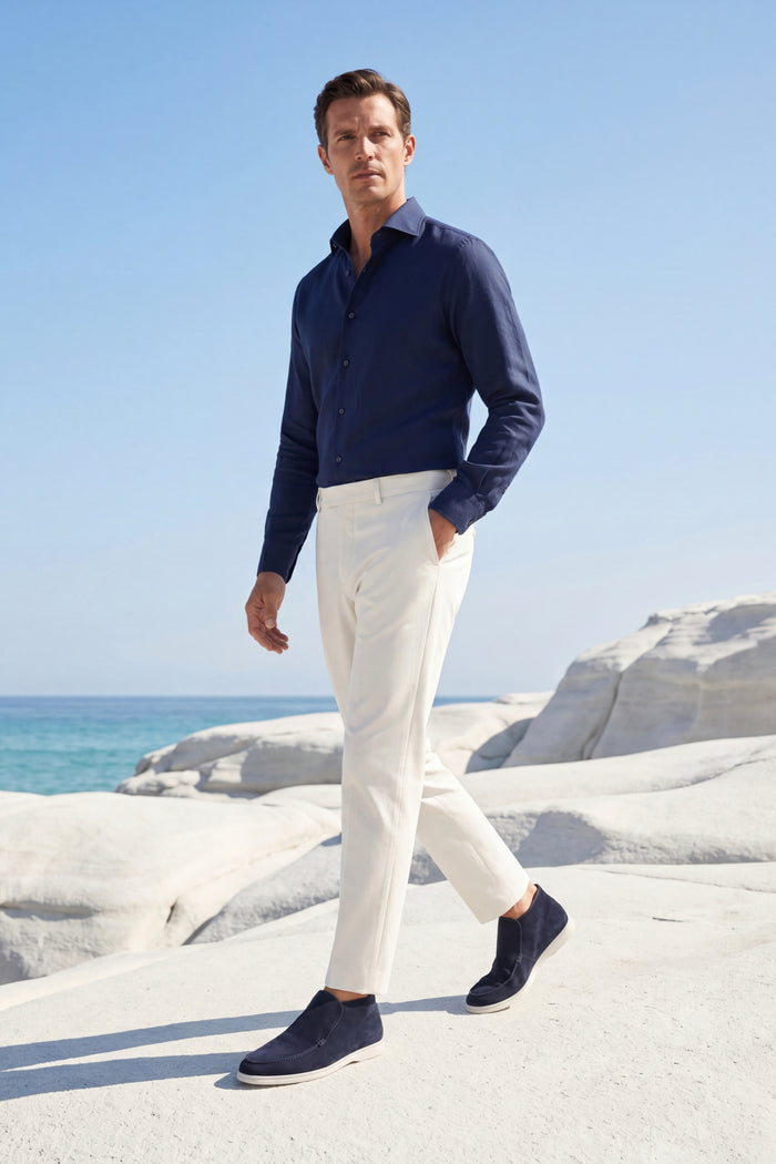 Arzano High Top Loafer Navy