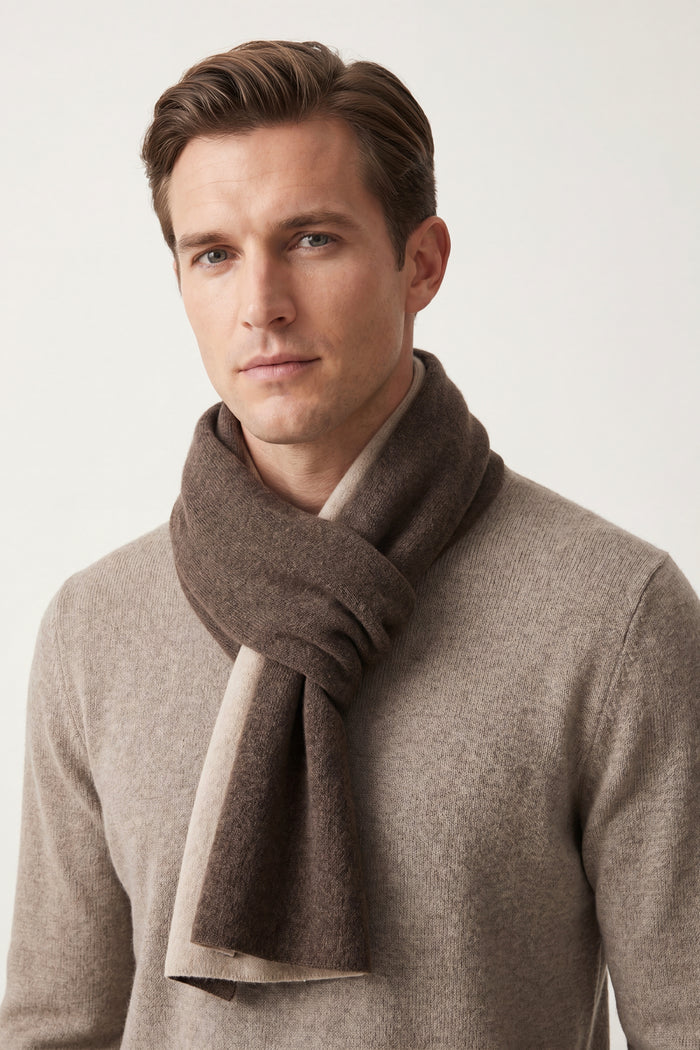 Belluno Reversible Scarf Mocha