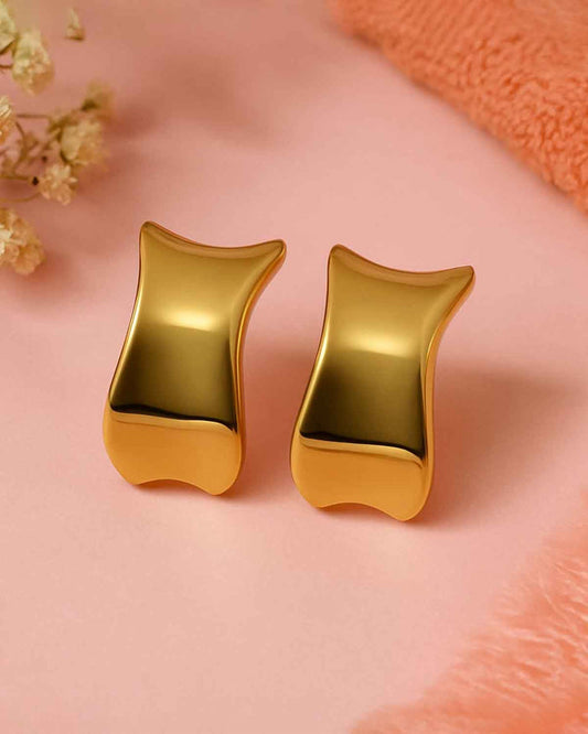 Bianca Gold Effect Hoop Ladies Earrings - The Classic Boutique