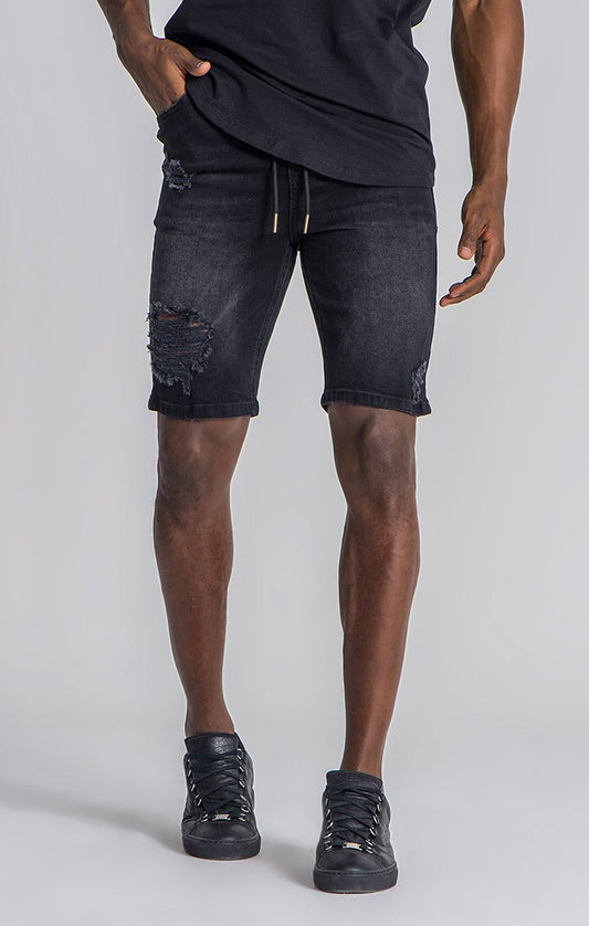 Black Ripped Shorts