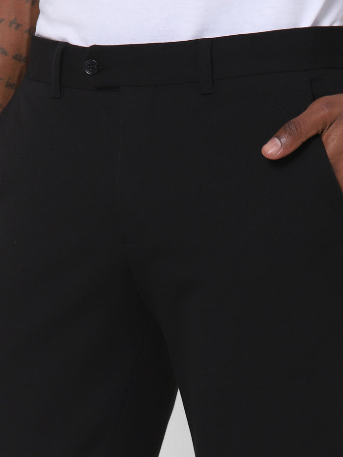 Black Slim Fit Formal Trousers