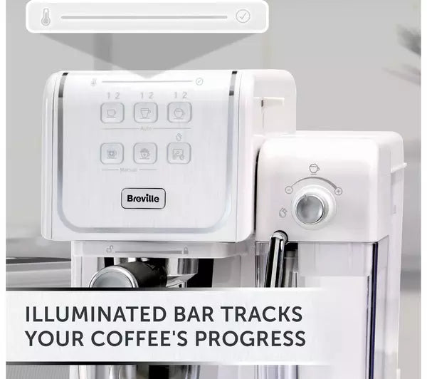 BREVILLE One-Touch CoffeeHouse II VCF147 Coffee Machine - White- clearance - Shoppers-kart.com