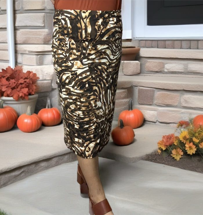 Brown Zebra Skirt 27"/29"