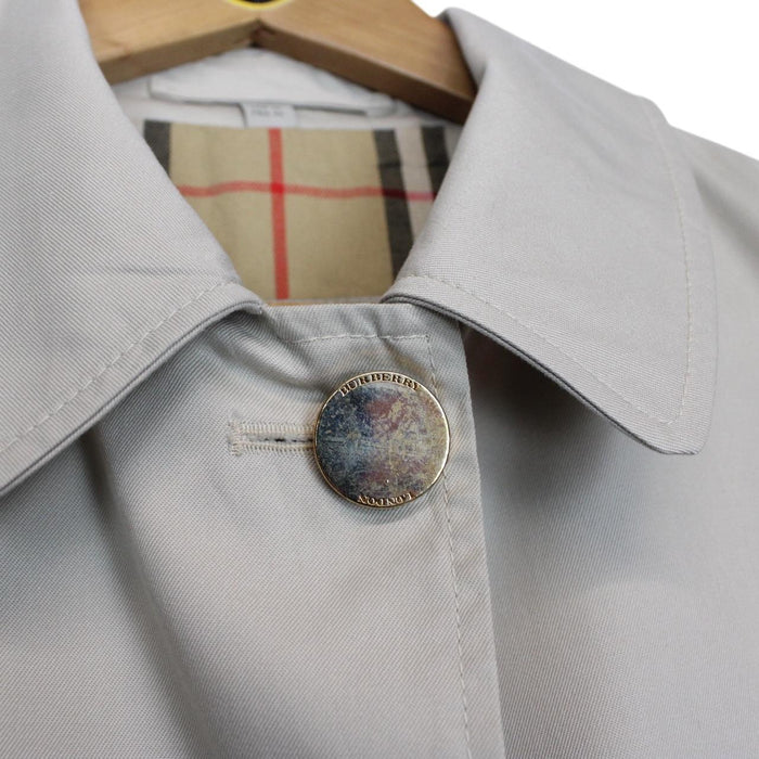Burberry London Beige Nova Check Single Breasted Trench Coat